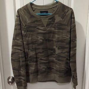 Lucky Brand Camo Green Lightweight Sweatshirt